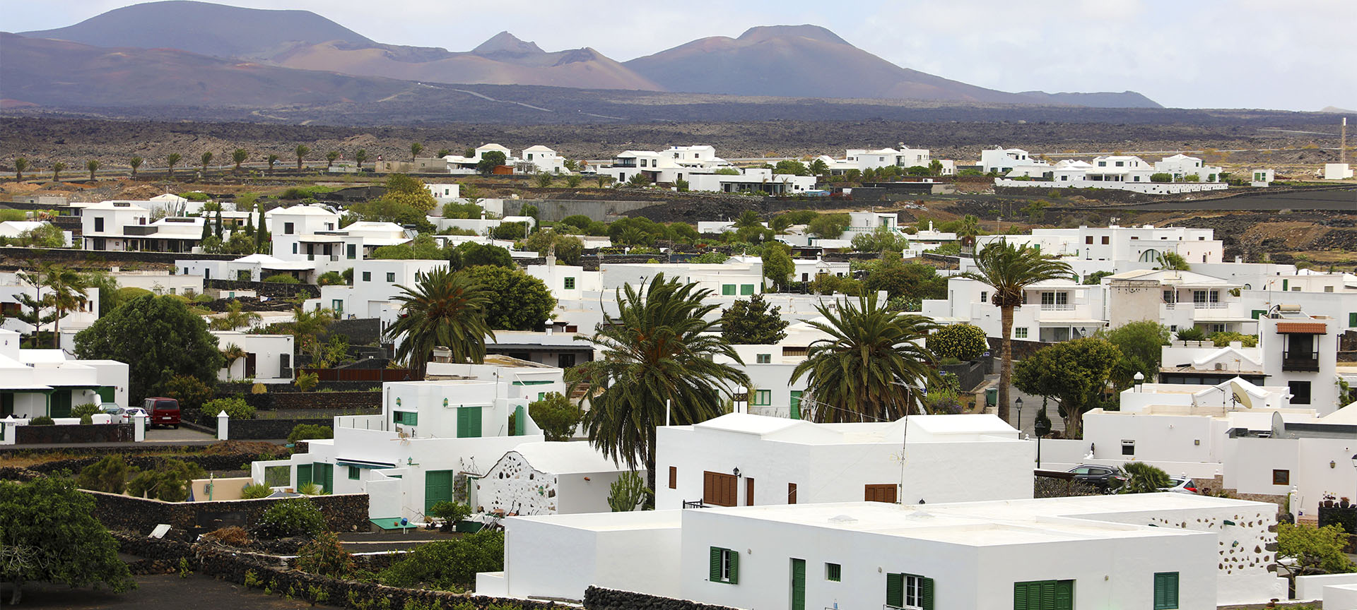 Panoramica di Yaiza, sull'isola di Lanzarote (Isole Canarie)