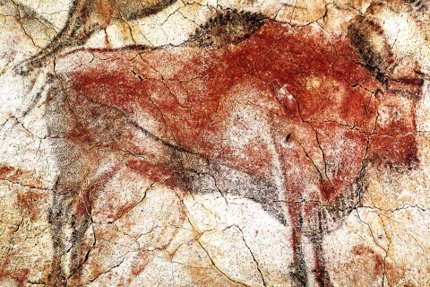 Detailansicht der Altamira-Höhle in Santillana del Mar (Kantabrien)