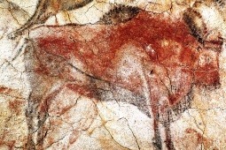 Detalle de la cueva de Altamira, en Santillana del Mar (Cantabria)