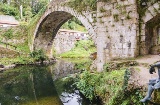 The River Miera on its course through Liérganes (Cantabria)