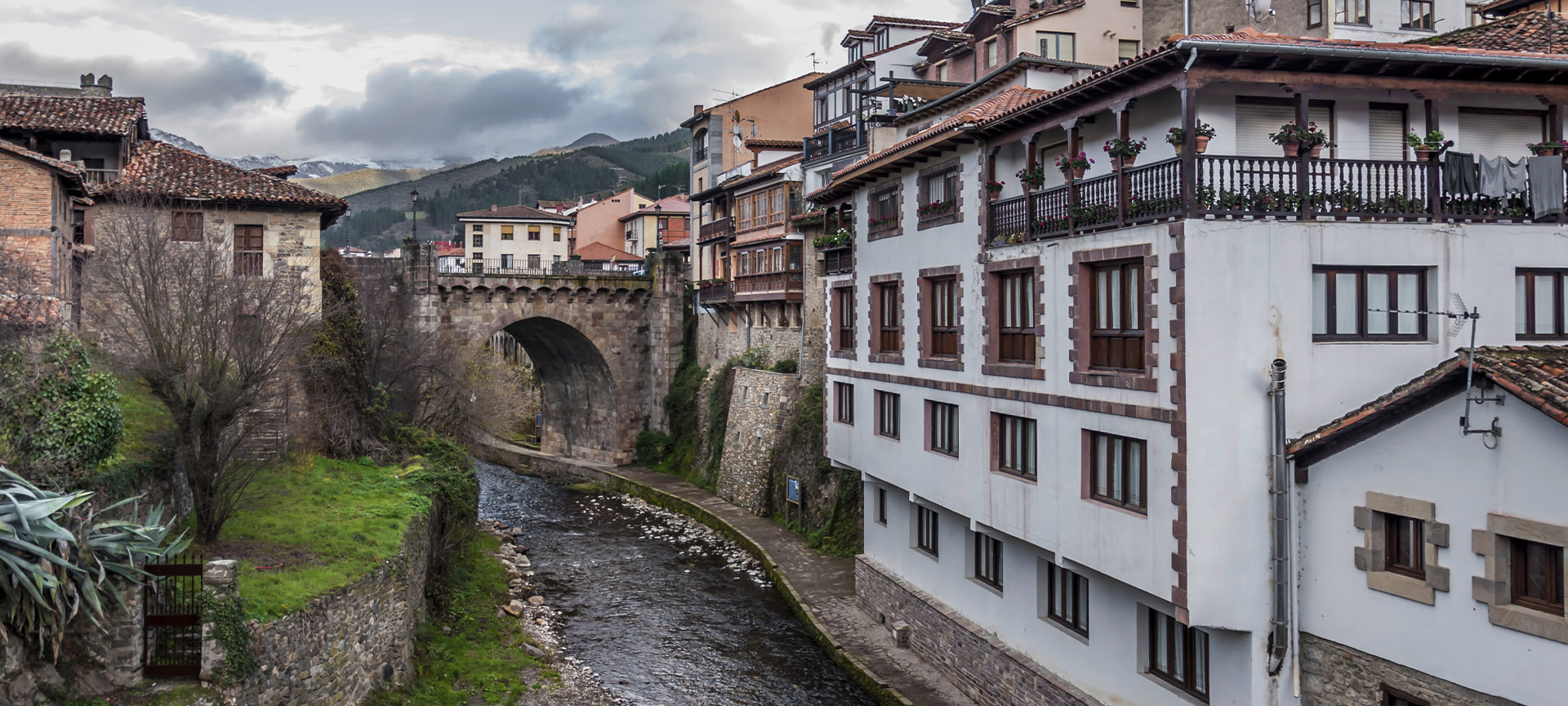 View of Potes in Cantabria