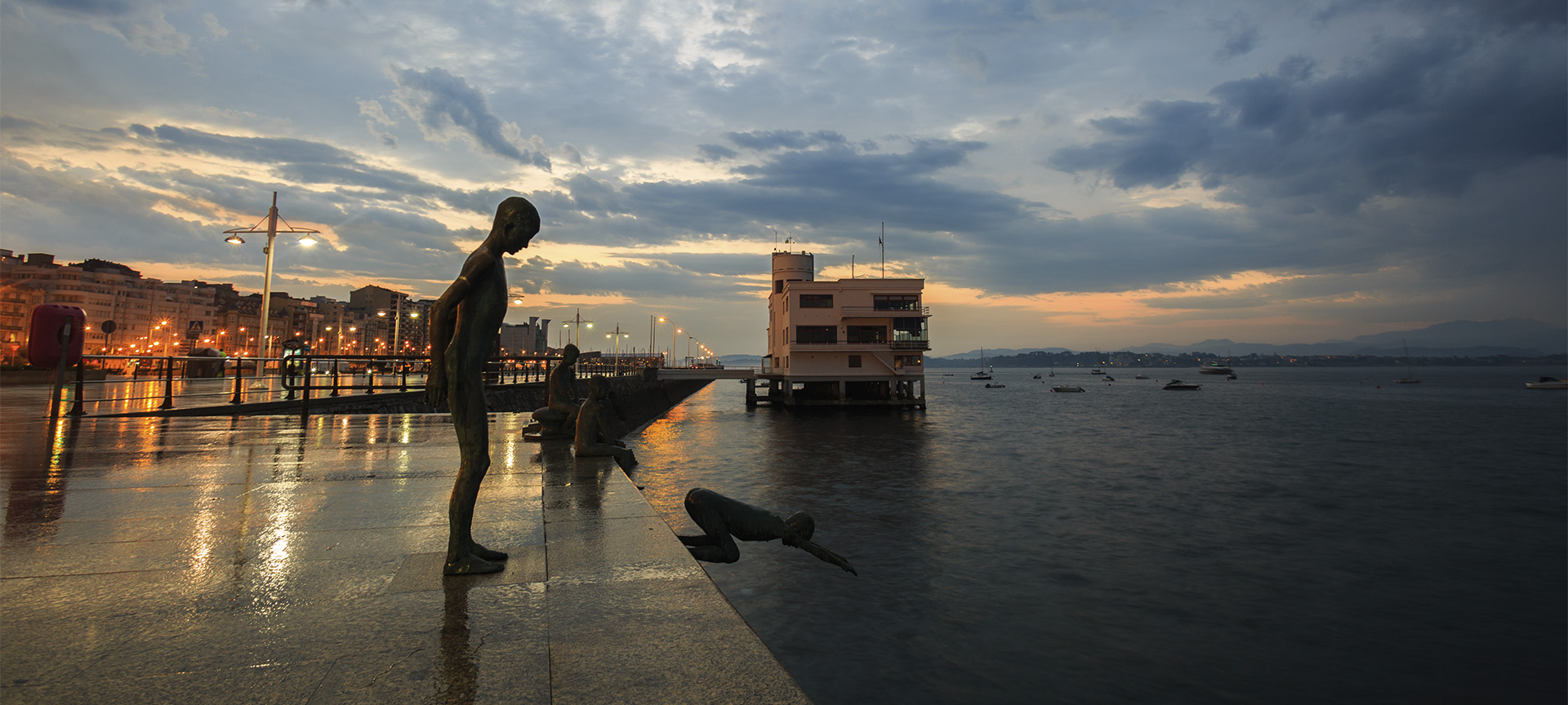 Los Raqueros monument in the city of Santander (Cantabria)