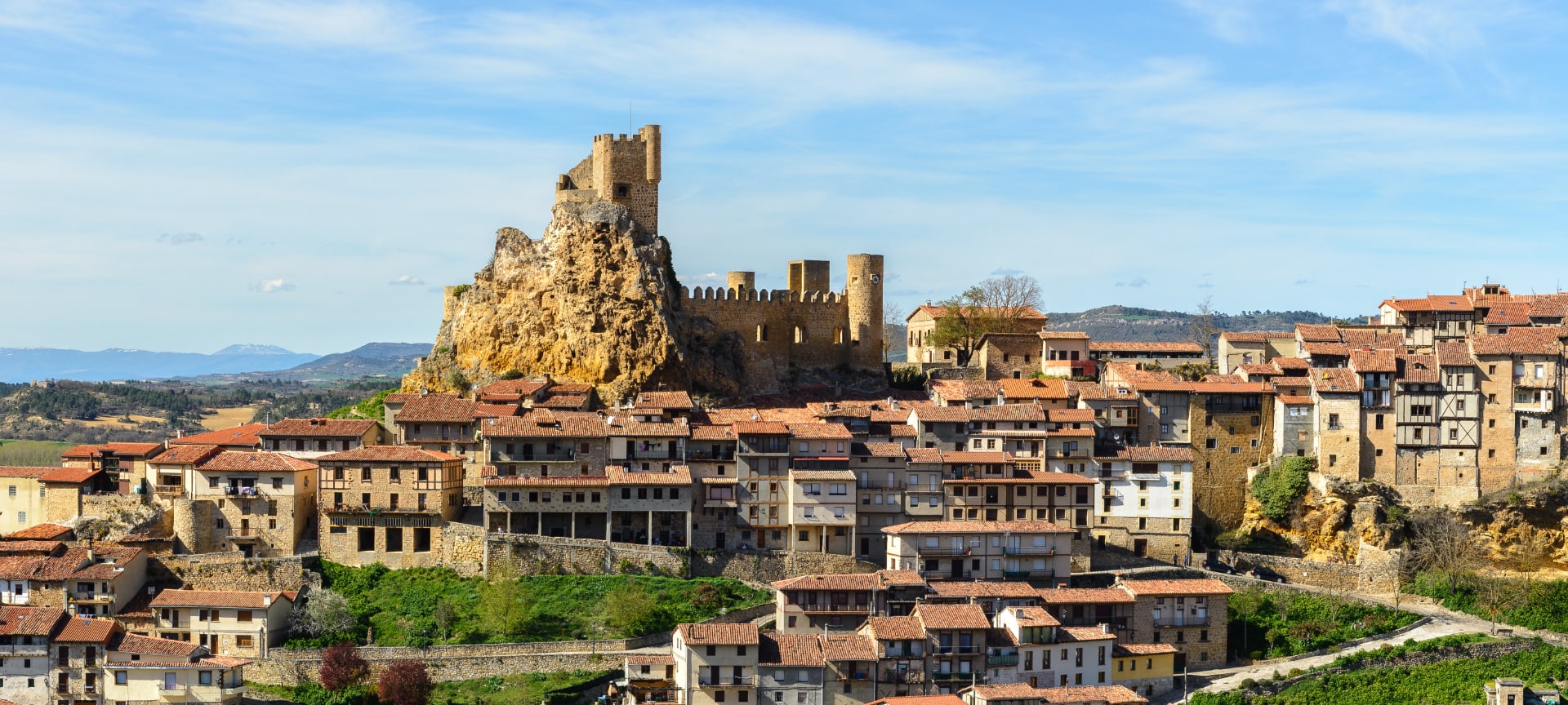 Dettaglio del castello di Frías a Burgos, Castiglia e León Dettaglio del castello di Frías a Burgos, Castiglia e León