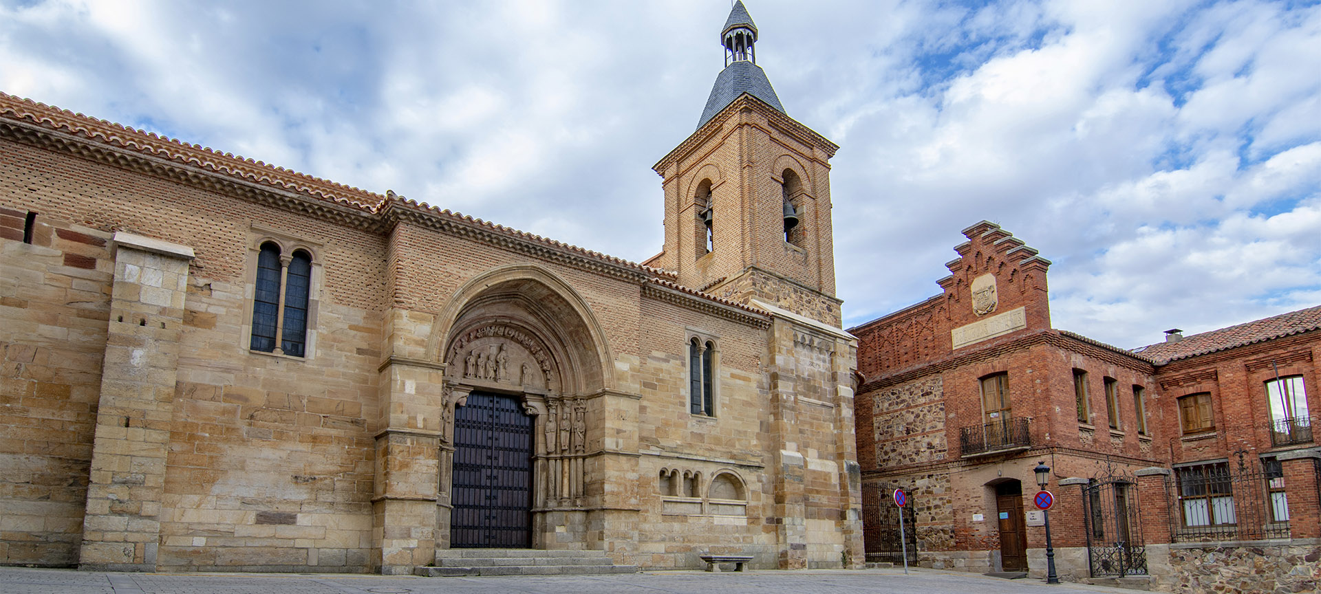 "Church of San Juan del Mercado in Benavente, Zamora (Castilla y Leon) " "Church of San Juan del Mercado in Benavente, Zamora (Castilla y Leon) "