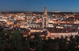Veduta di Burgos con la cattedrale in primo piano