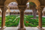 Vista del claustro del Monasterio de Santo Domingo de Silos, Castilla y León