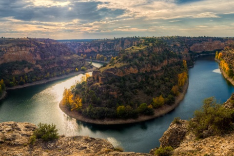 Vue panoramique depuis le parc naturel des gorges du Duratón. Ségovie