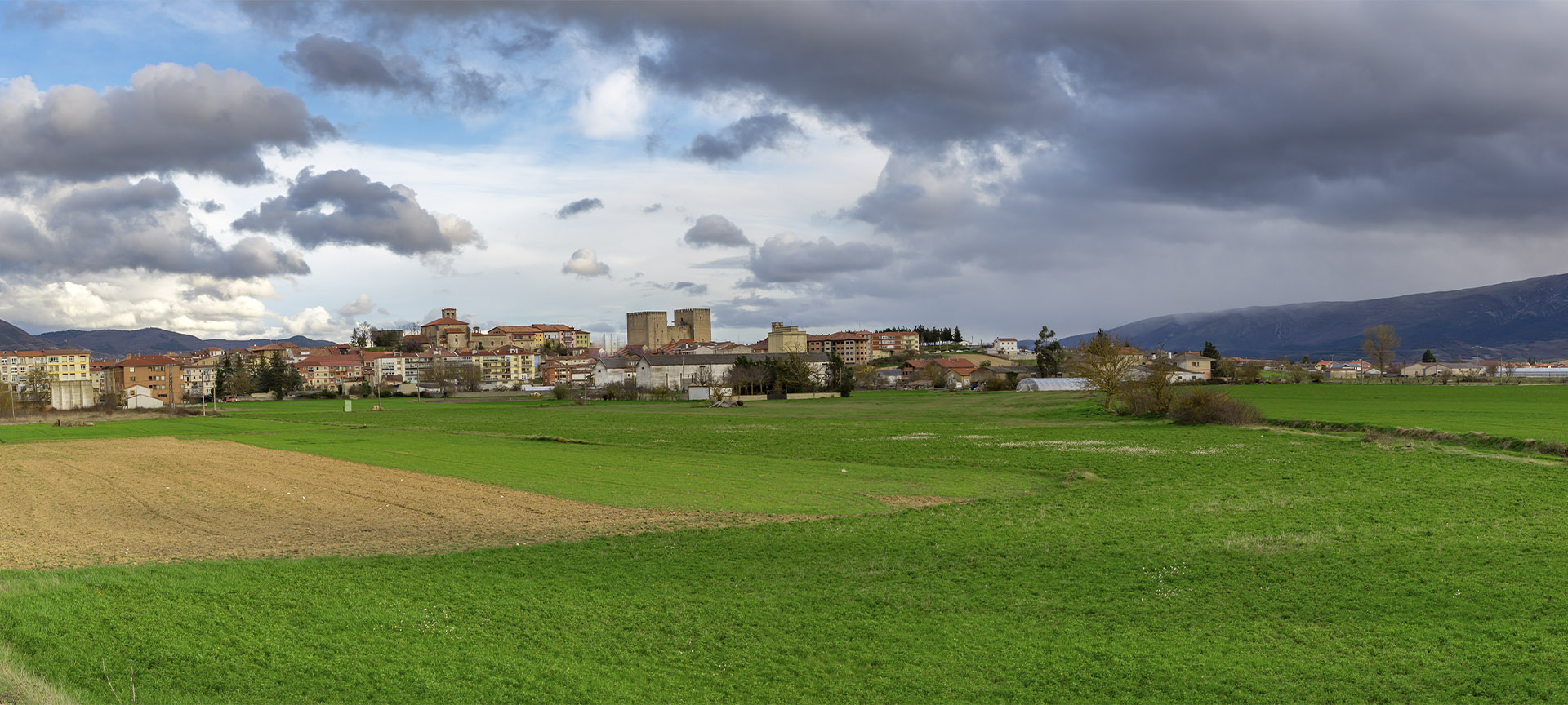 Panoramic view of Medina de Pomar in Burgos (Castilla y León)