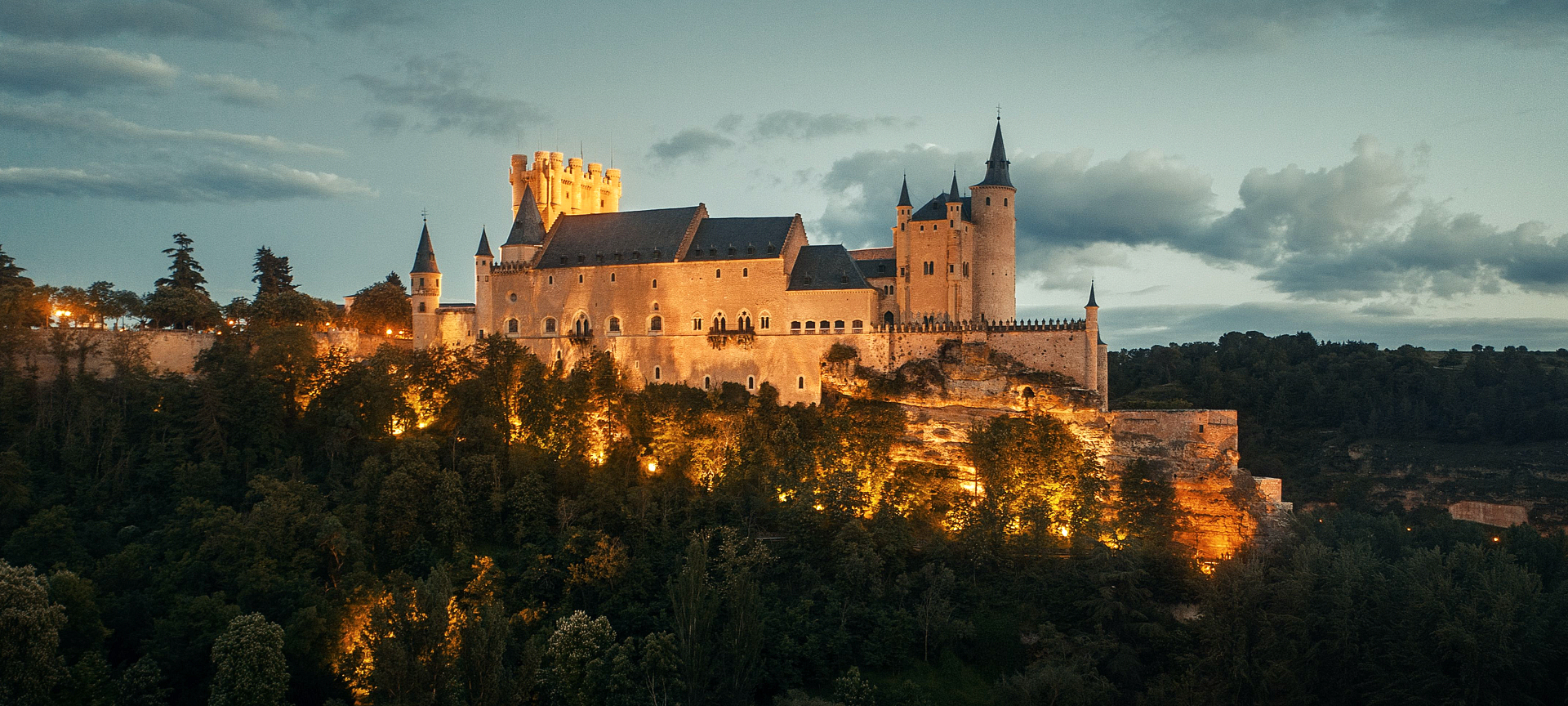 View of the Alcázar fortress in Segovia, Castile and Leon View of the Alcázar fortress in Segovia, Castile and Leon
