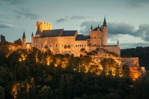 Vista do Alcázar de Segóvia, em Castilla y León