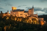 Blick auf den Alcázar von Segovia, Kastilien-León