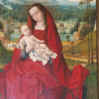 聖母子像。ハンス・メムリンク。ブルゴス司教座博物館