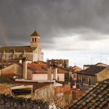 "Panoramic view of Simancas (Valladolid, Castilla y León) "