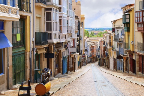 Calle Balboraz, one of the oldest streets in Zamora (Castile and Leon)