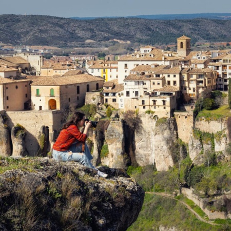 Tourist in Cuenca, Castile-La Mancha