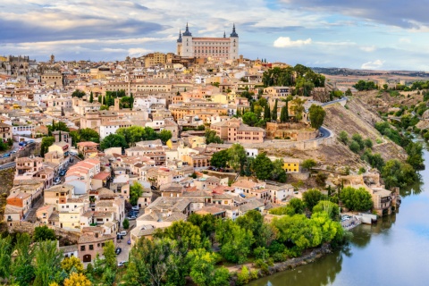 Panoramablick auf die Stadt Toledo, Castilla la Mancha
