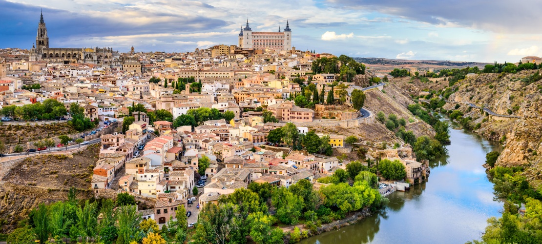 Veduta panoramica della città di Toledo, Castiglia-La Mancia