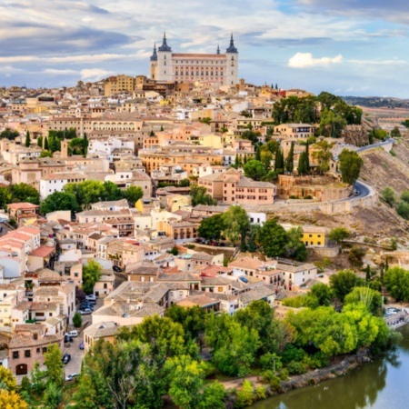 Панорамный вид на город Толедо, Кастилия—Ла-Манча