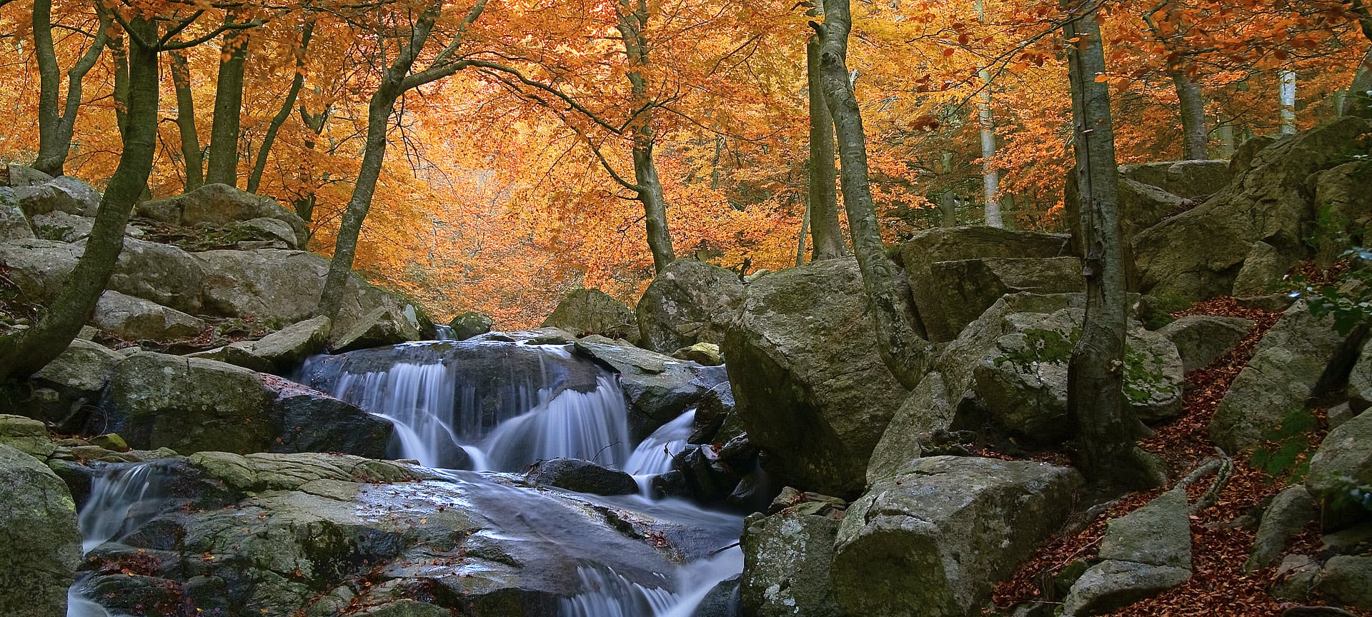 Cachoeiras no Parque Natural do Montseny, em Barcelona, Catalunha Cachoeiras no Parque Natural do Montseny, em Barcelona, Catalunha