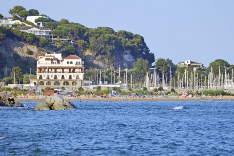 Vista de Arenys de Mar (Barcelona, Cataluña)