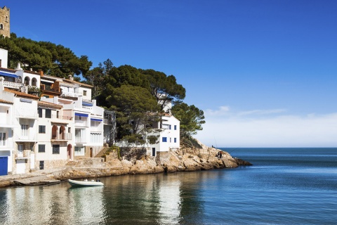 Praia Sa Tuna, em Begur (Girona, Catalunha)