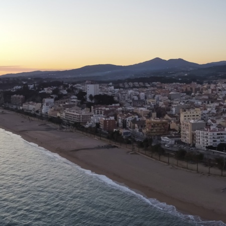 Aerial view of Canet de Mar (Barcelona, Catalonia)
