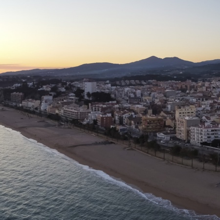 Vista aérea de Canet de Mar (Barcelona, Catalunha)