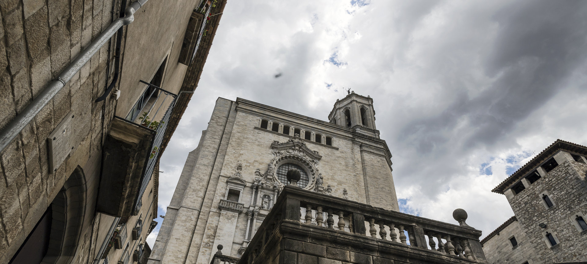 View of the Cathedral of Santa María in Girona, Catalonia