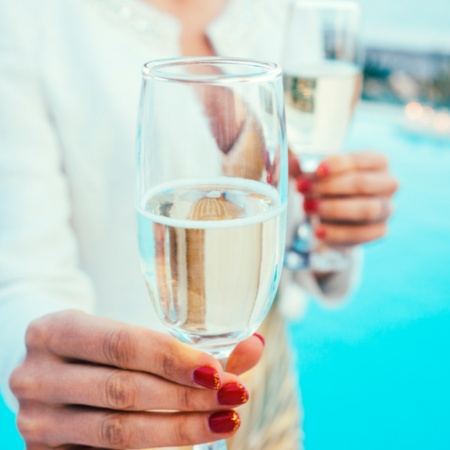 A glass of Cava