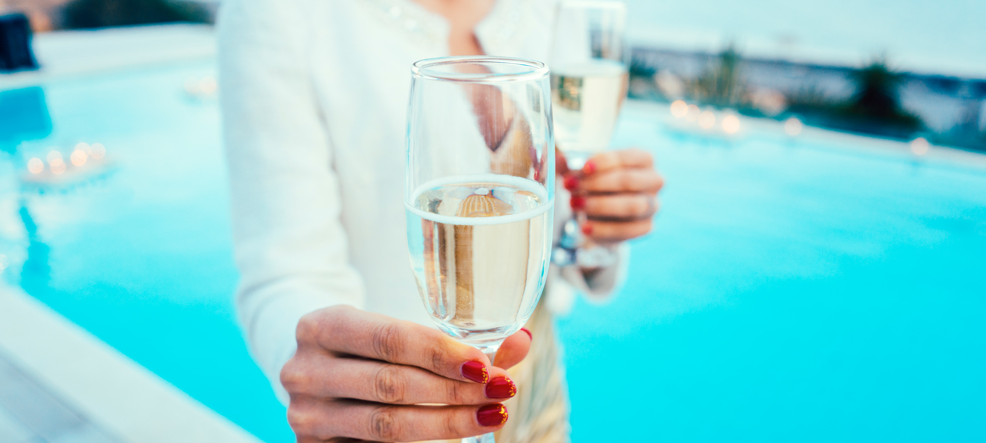 A glass of Cava A glass of Cava