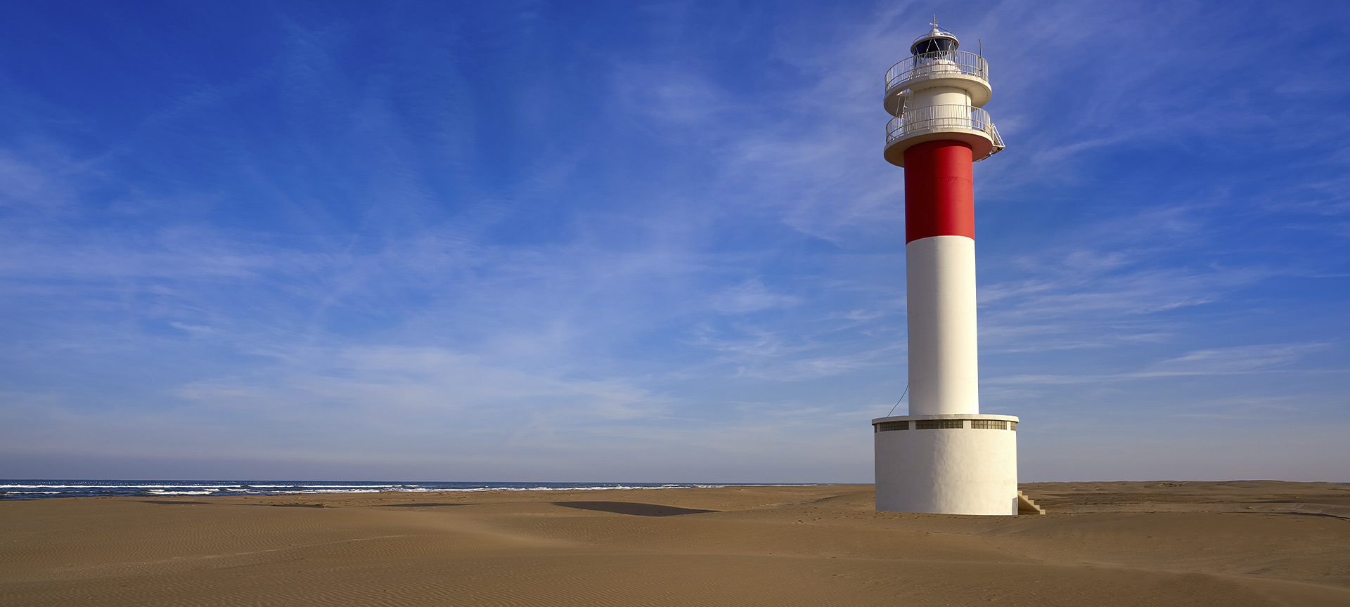 Fangar Lighthouse in Deltebre (Tarragona, Catalonia)