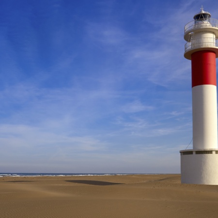 Fangar Lighthouse in Deltebre (Tarragona, Catalonia)