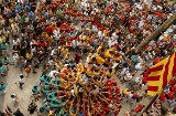 Diada castellera de Villafranca del Penedés, province de Barcelone, Catalogne.