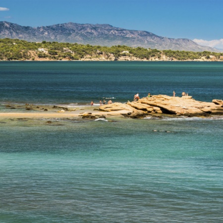 Morro de Gos beach in El Perelló (Tarragona, Catalonia)