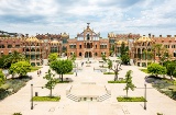 Vue générale de l'enceinte moderniste de Sant Pau à Barcelone