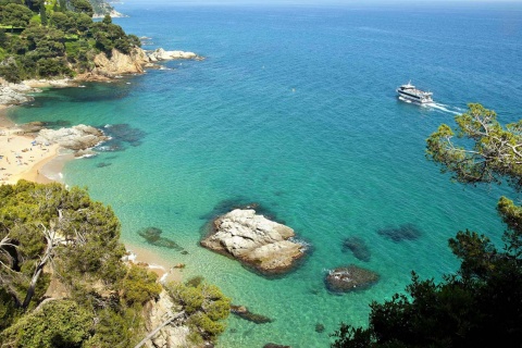 Bucht Cala de Sa Boadella in Lloret de Mar (Girona, Katalonien)