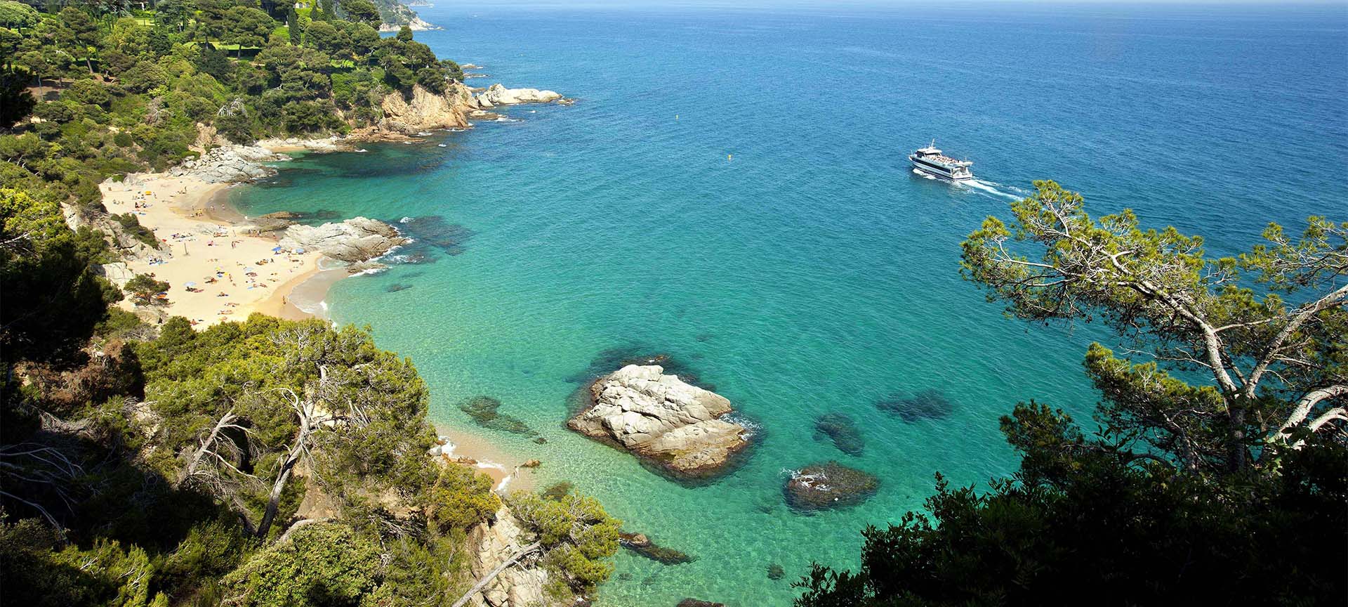 Cala de Sa Boadella beach in Lloret de Mar (Girona, Catalonia)