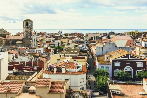 Vue de Malgrat de Mar, dans la province de Barcelone (Catalogne)