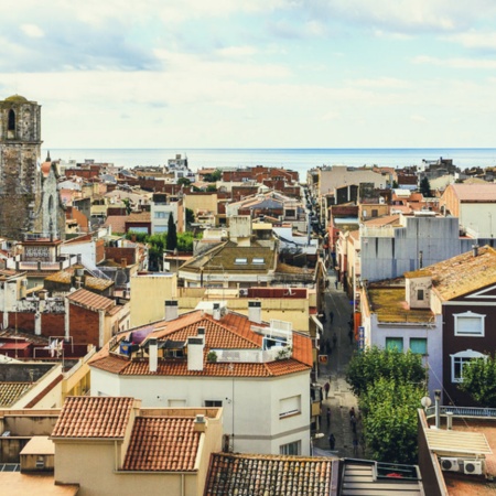 Veduta di Malgrat de Mar, a Barcellona (Catalogna)
