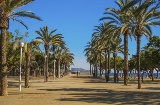 Seafront promenade in Mataró (Barcelona, Catalonia)