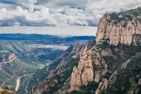 Aussicht von Montserrat. Barcelona