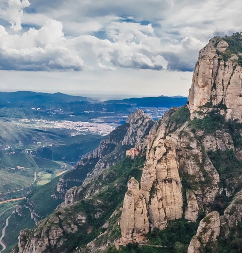 Widok z Montserrat. Barcelona