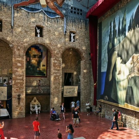 Interior view of the Dalí Theatre-Museum in Figueres
