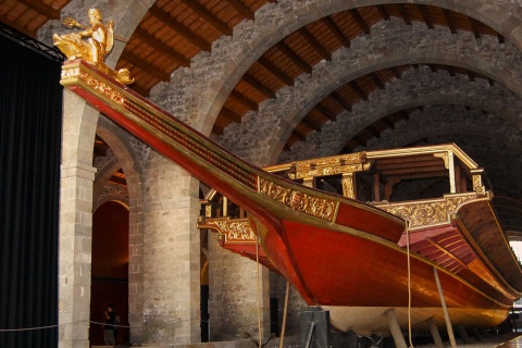 Carabela en el Museo Marítimo de Barcelona