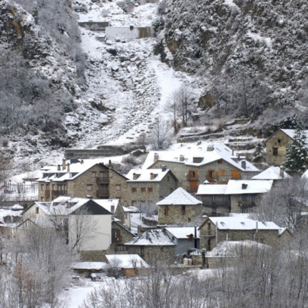 Panoramic view of Erill-La-Vall in Lleida (Catalonia)