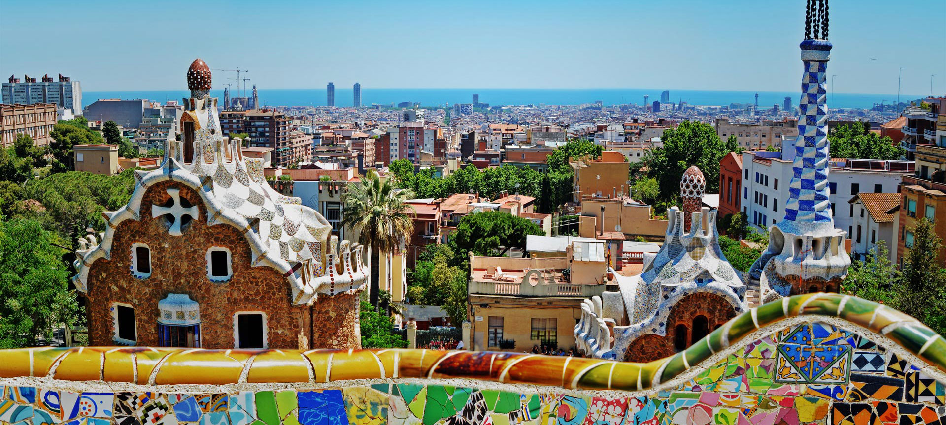 View from Parc Güell in Barcelona (Catalonia)