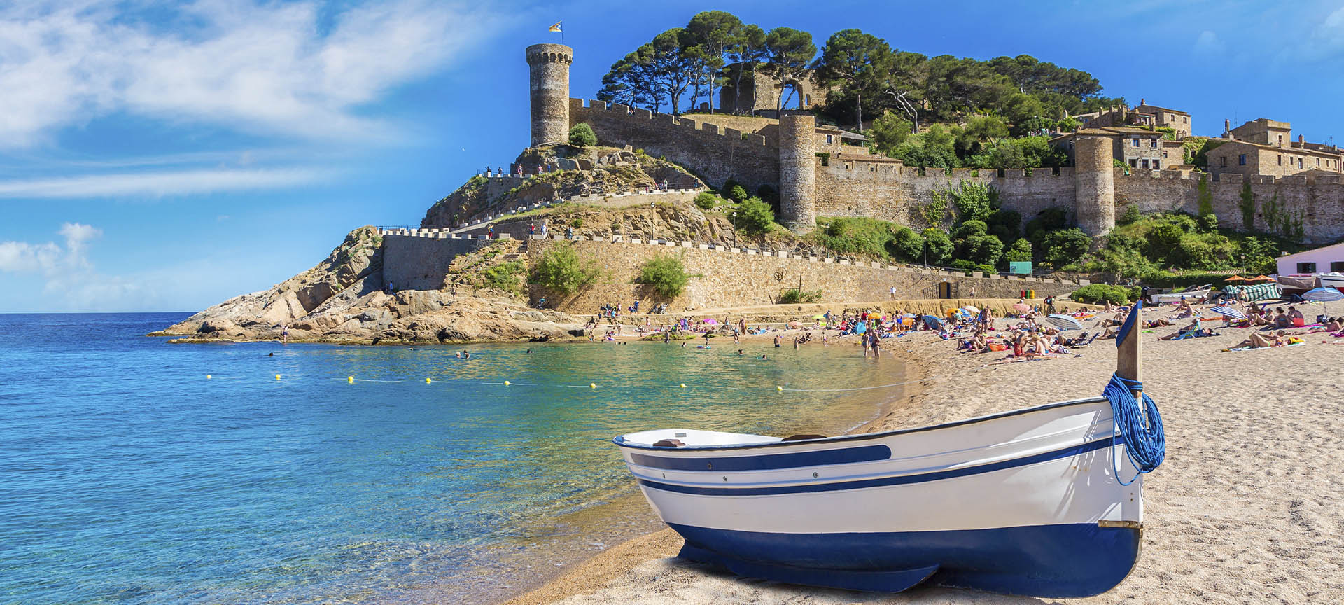 Platja Gran beach in Tossa de Mar (Girona, Catalonia)