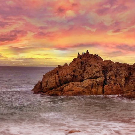 "Fels Roca Grossa am Strand Rocas de Calella "