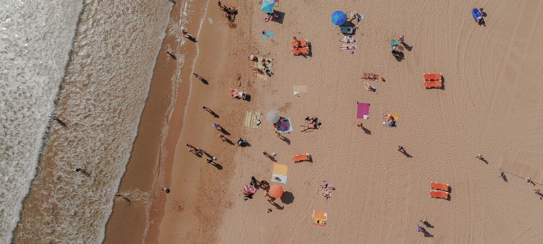 Spielen am Strand
