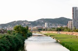 Rzeka Besòs w Santa Coloma de Gramenet